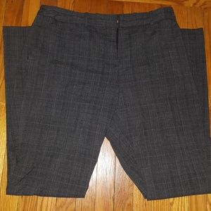 Worthington charcoal plaid career pants